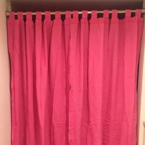 Bright Pink Curtains (Set of 2 panels)